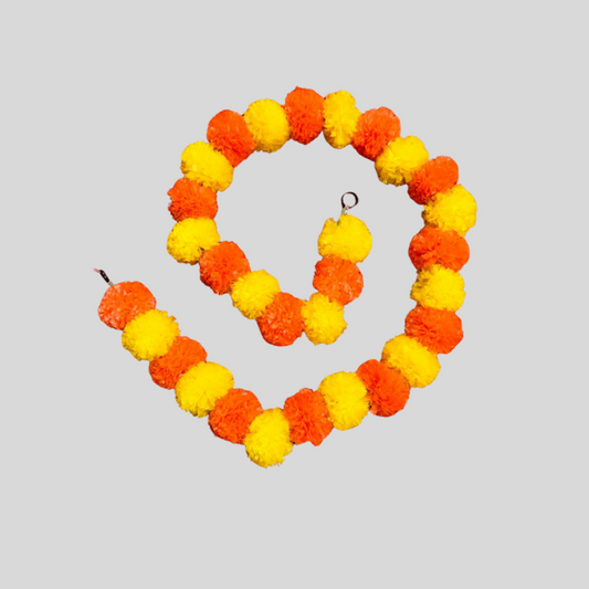 Orange and Yellow Marigold Flower Garland